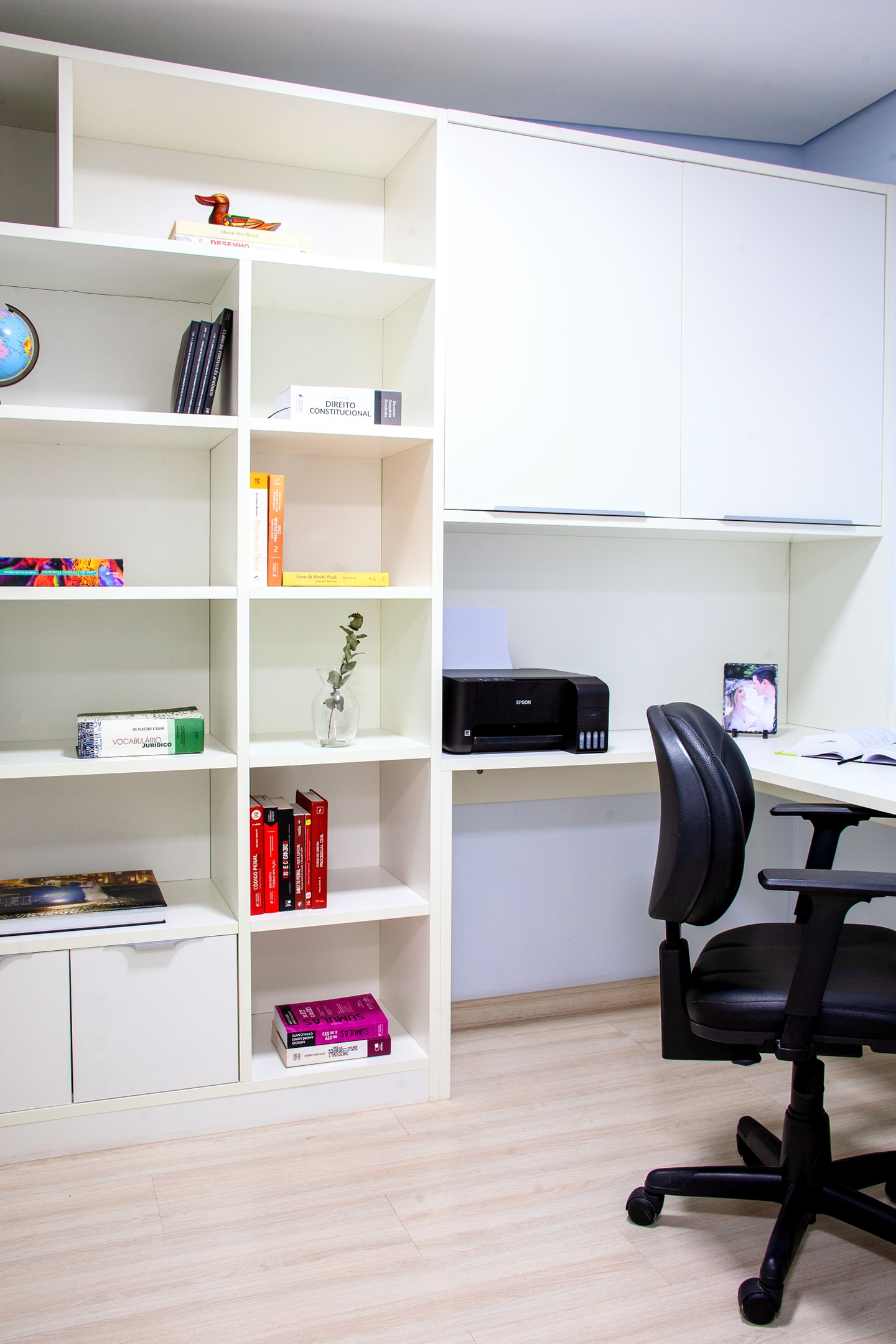 Quarto casal e office azul